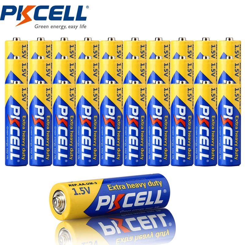 

Новые долговечные батареи 30 X PKCELL 1,5 в AA, супер тяжелая батарея aa