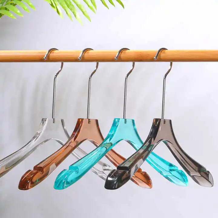 

Swivel Hook Clear Transparent Plastic Top Hanger for Wholesale