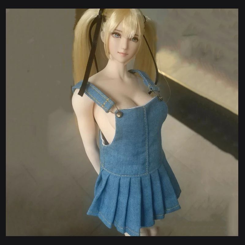 

1/6 Scale Blue Strap Skirt Clothes Model Fit 12'' Female PH TBL Figure Body Toy