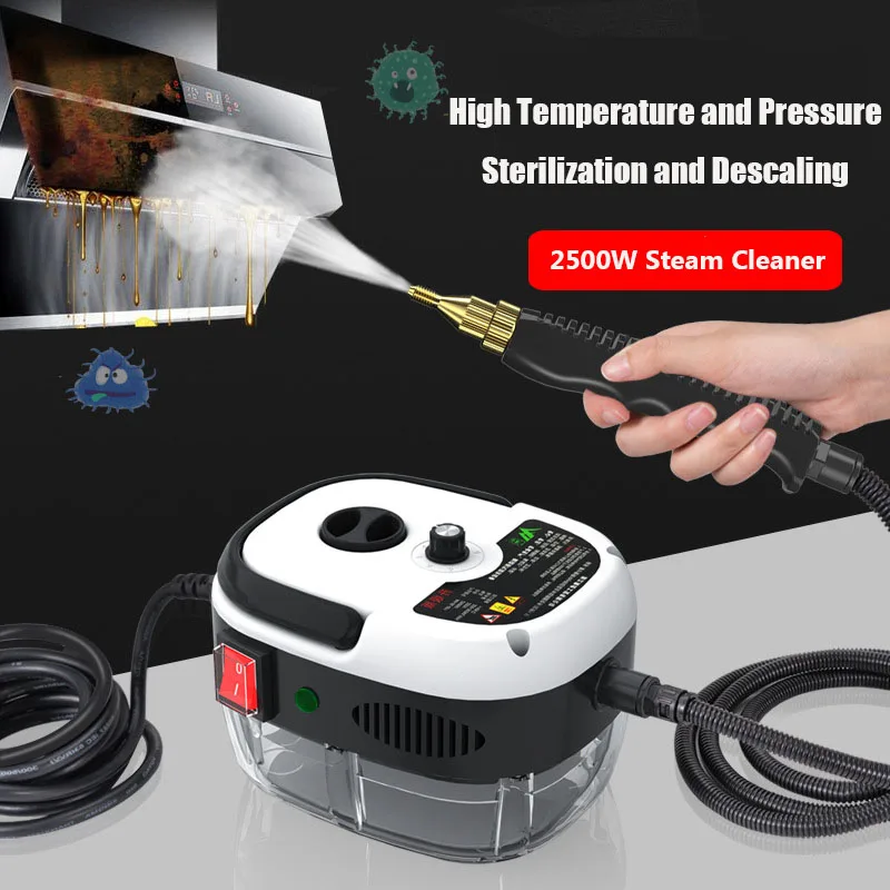 

2500W Steam Cleaner Air Conditioning Kitchen Hood Steaming Cleaning High Temperature Sterilization Home Car Cleaner 110V 220V