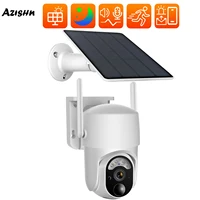 AZISHN Outdoor WiFi 4G IP Camera 3MP PTZ Solar Panel Camera