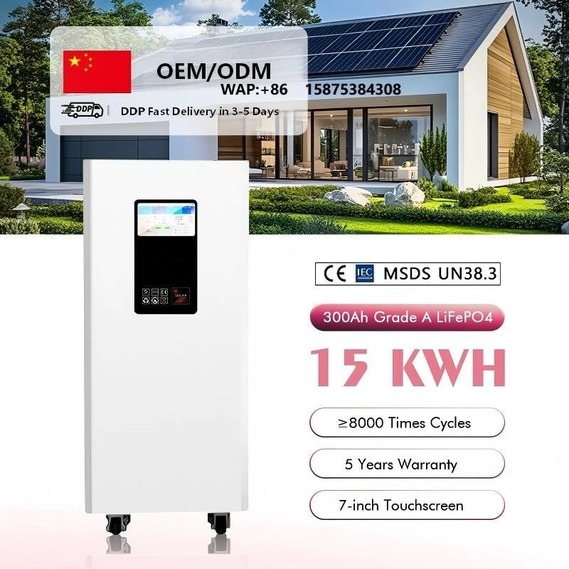 Фото Аккумулятор Enikol LiFePO4 48В 200Ач 300Ач с 7-дюймовым сенсорным экраном, солнечная энергетическая система 10кВтч, интеллектуальная BMS 15кВтч №1