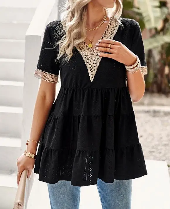 Рисунок 6 - Женская жаккардовая Блузка с V-образным