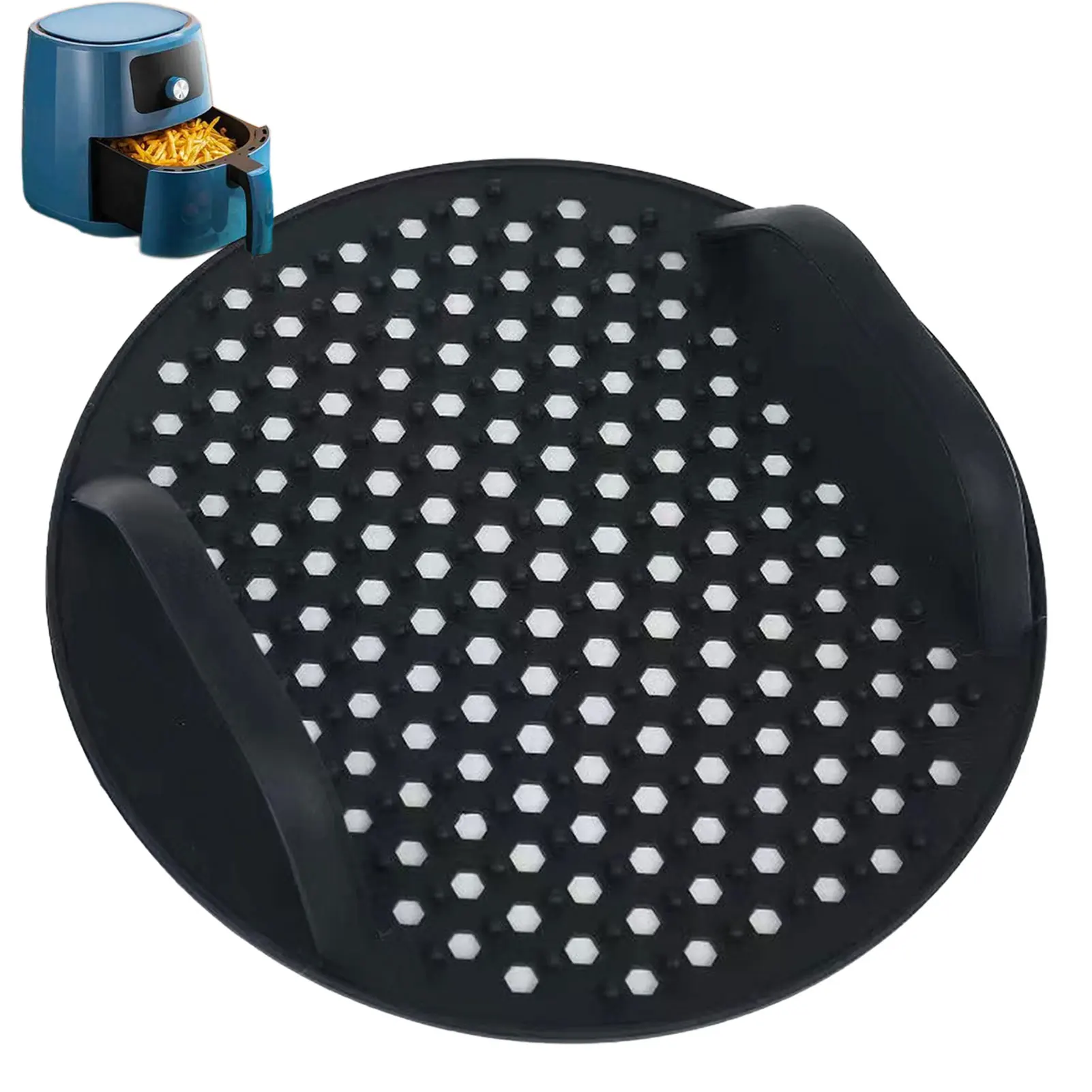 

Silicone Air Fryer Pad Easy To Clean Non-Stick Air Fryer Silicone Pan Durable And Reusable Kitchen Air Fryers Oven Accessories