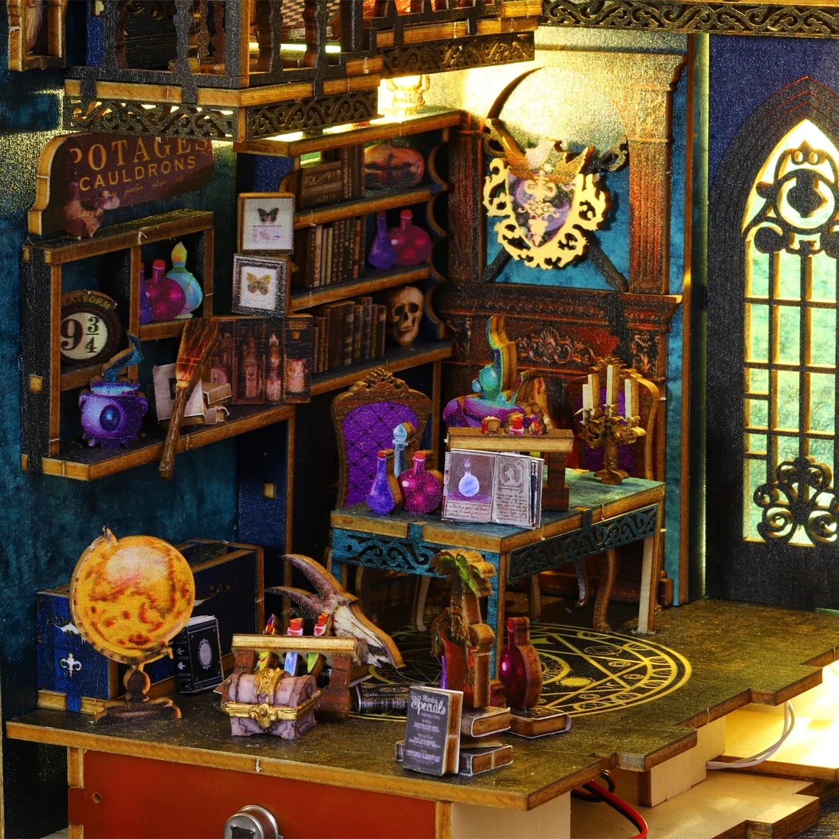 Набор для книжного шкафа детский дом мини Сборная модель конструкция DIY 3D пазлов