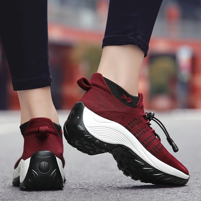 Casual Shoes for Women Mesh Platform Walking Shoes Slip on Dancing Outdoor Running Sneakers Tennis Shoes Sneaker Fashion 2023