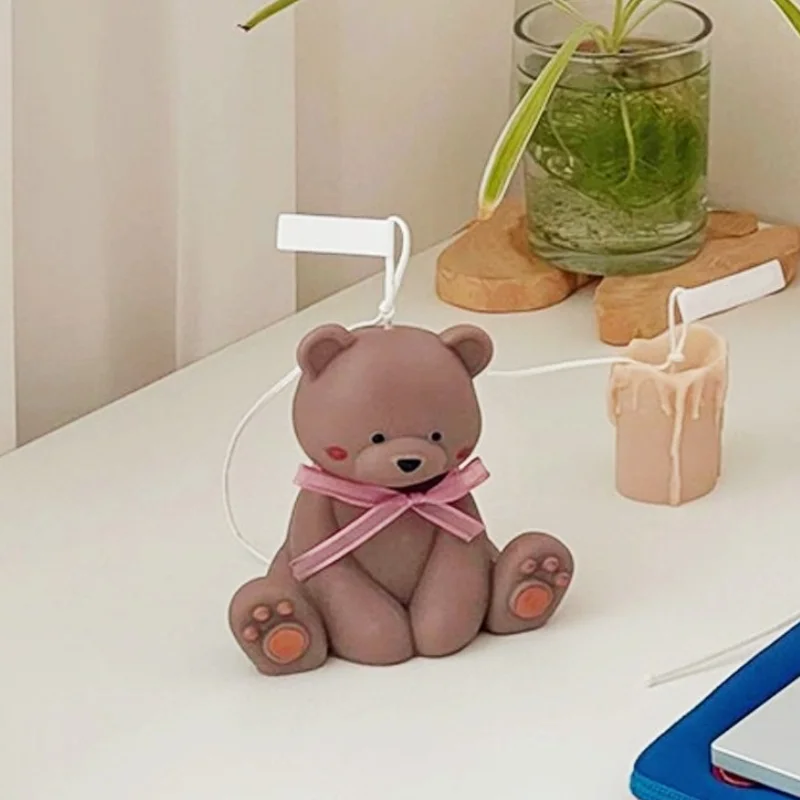 Large Bear Silicone Candle Mold DIY Cute Animal Aromatic Making Handmade Soap Resin Christmas Gifts Craft Home Decor |