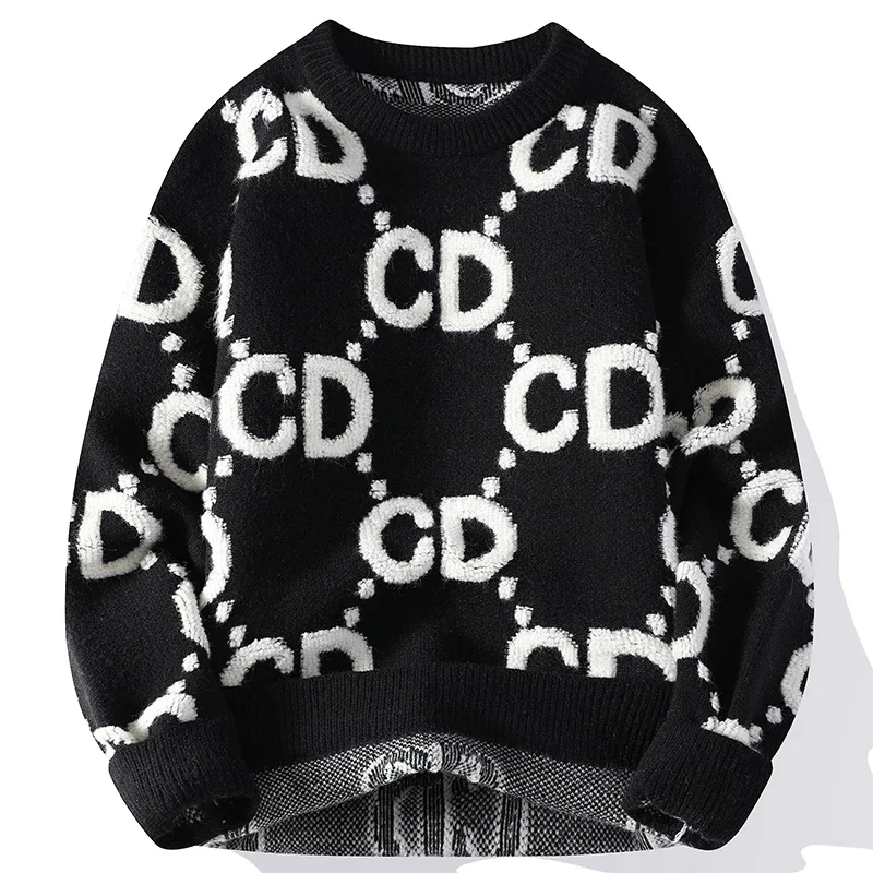 Pull Homme 2024 новый осенне-зимний роскошный шерстяной свитер высшего класса мужской