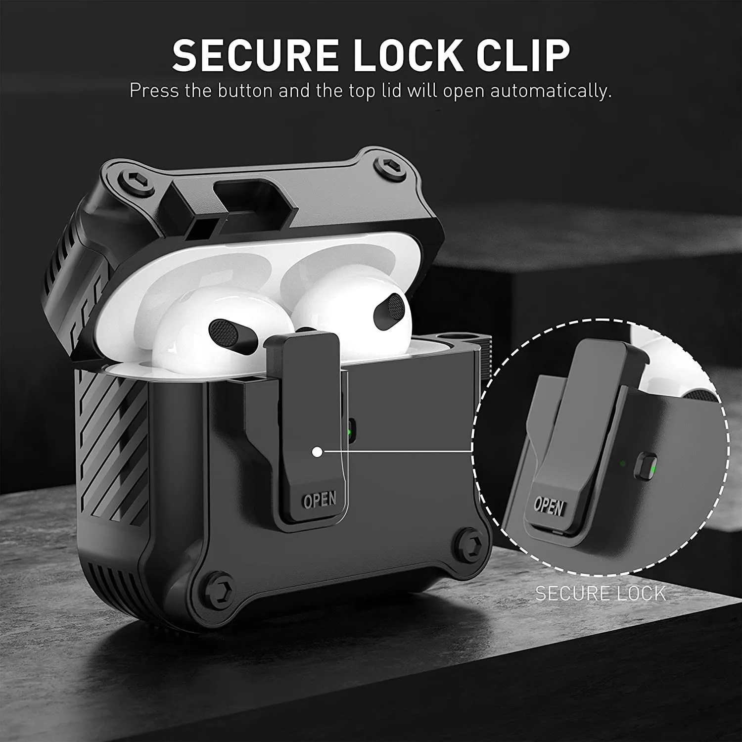

Switch Cover for AirPods Pro2 Pro 2nd Gen Case Shockproof Protective Fall prevention Cover With Carabiner for AirPods Pro 2 Case