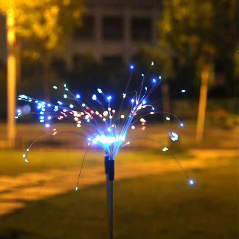 

Solar Firework Light 120led Dual-mode Outdoor Decorative Garden Lawn Light Rainproof Landscape Plug Lamp