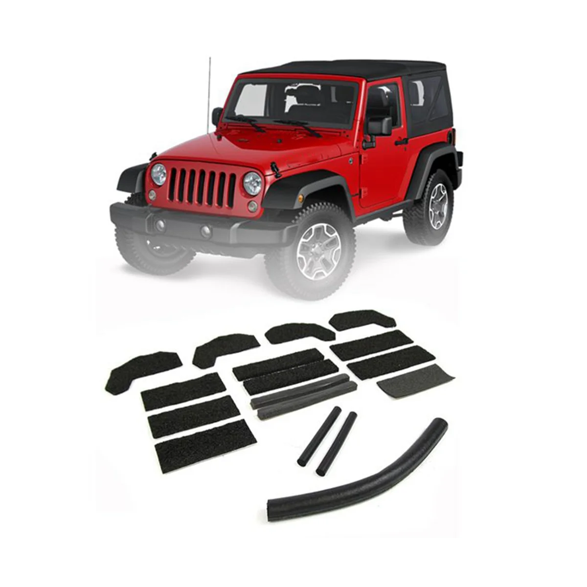 Комплект уплотнений для поролоновых блокировщиков 68026937AB 2007-2018 Jeep Jk Wrangler 13510 70