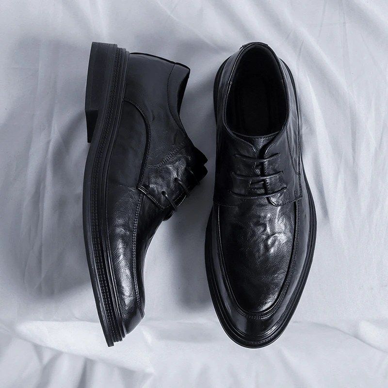 

Men's Genuine Leathe Oxford Comfortable Dress Shoes Originals Lace Up Formal Business Casual Daily Derby Shoes for Male