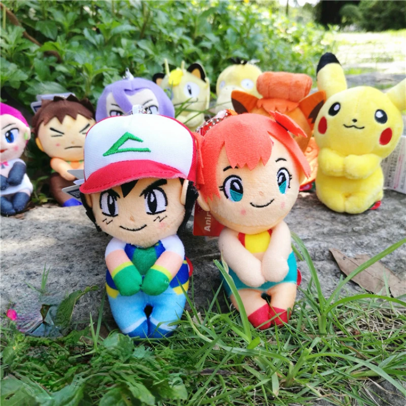 

Pocket Pikachu Ash Ketchum Brock Row By Series Ornaments CartoonLittle Fire DragonSnorlax Plush Toys Children's Gifts Dolls