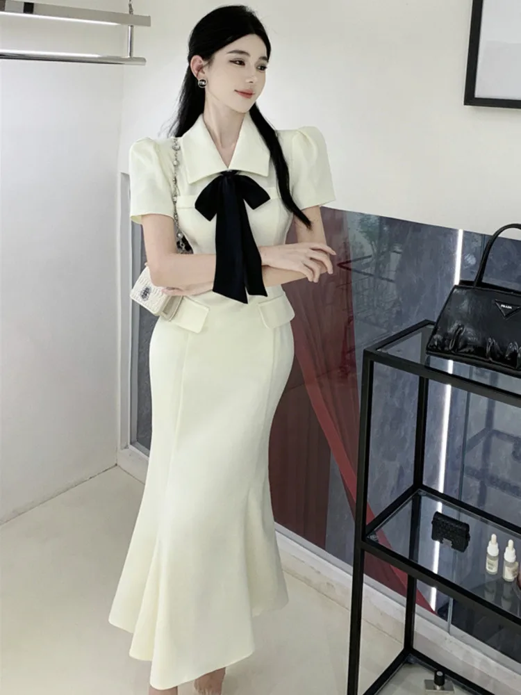 

Маленькие ароматные женские платья, Новые французские винтажные длинные платья с длинным рукавом и тонкой талией, высококачественные милые платья в Корейском стиле