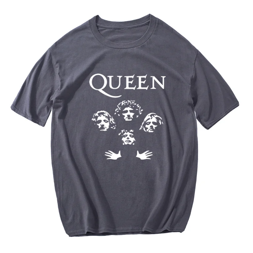 

Glitter Band Rock Atasan Musim Panas Queen Pria 2021 Cusua Streetwear Kaus Estetika Leher-o Kualitas Tinggi Atasan Punk