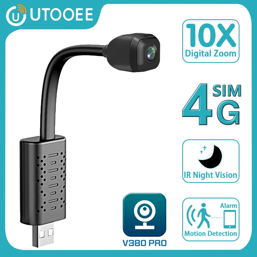 

Камера видеонаблюдения UTOOEE V380 PRO, 4 МП, 120 дюйма, 10X зум, Wi-Fi