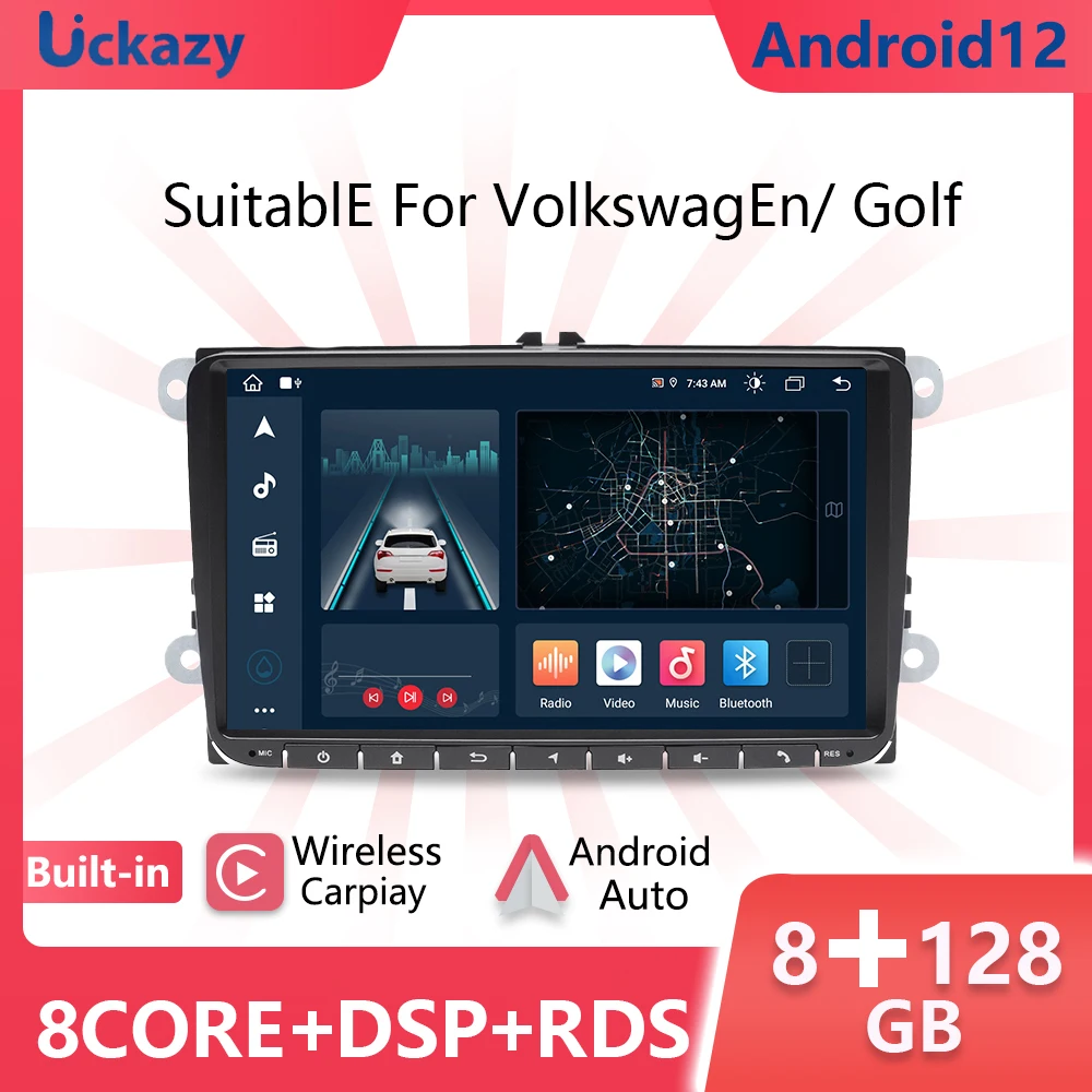 

Автомобильный радиоплеер Android12 для Amarok Volksagen VW Passat B6 B7 CC T5 Skoda Octavia2 superb2 Tiguan Seat leon Golf 56, мультимедиа