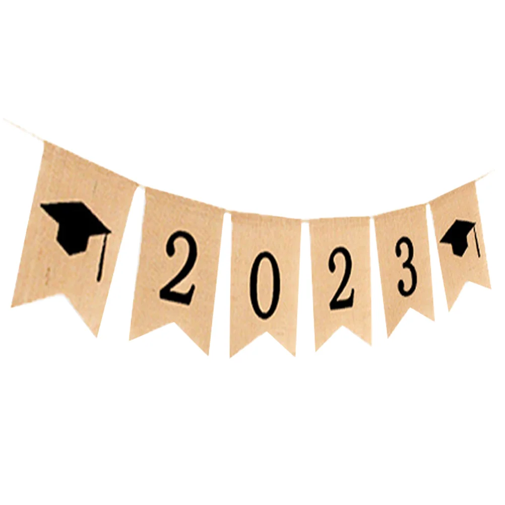 

Graduation Banner 2023 Graduation Banner Decorate Grad Party Sign Banner Linen Graduation Hat Banner