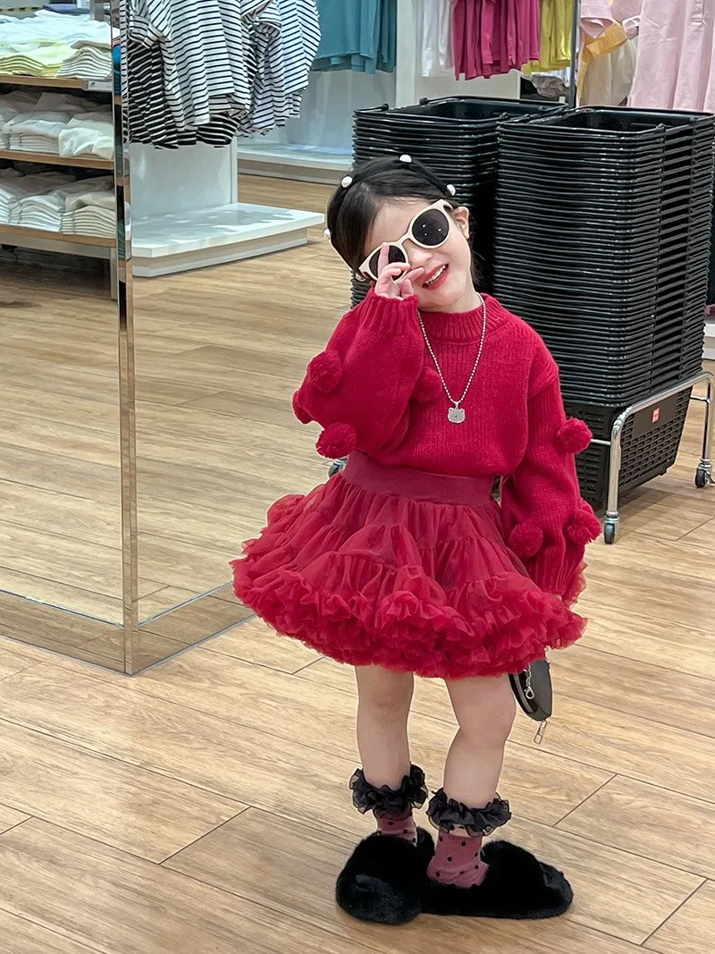 Новинка для девочек весенне-осенний Однотонный пуловер свитер вязаный свободный