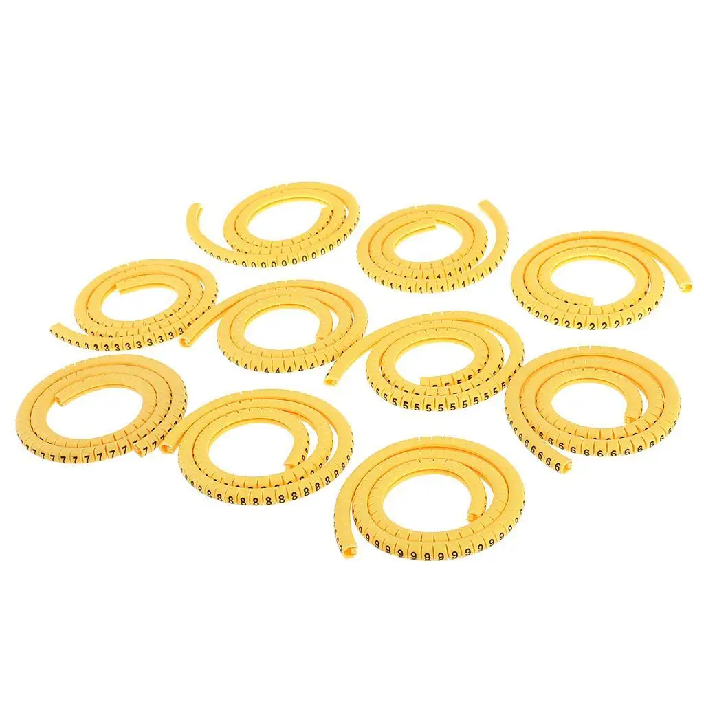 

1000x Cable Markers Identification Lables Tags Managment 0-9 4mm2 EC-2