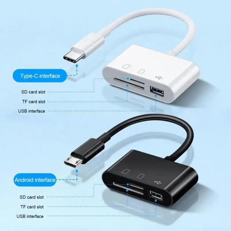 Фото USB C Card Reader ipad To SD TF OTG Adapter Connect insta360 RS X23 DJI Action Camera №3