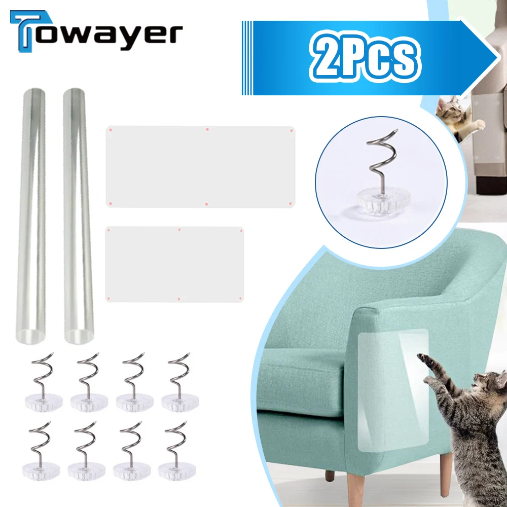 

2pcs Furniture Protector Pad Anti-scratch Sticker Pet Scratch Protection for Sofa Chair Cabinet Scratch Guards Mat Cats Scraper