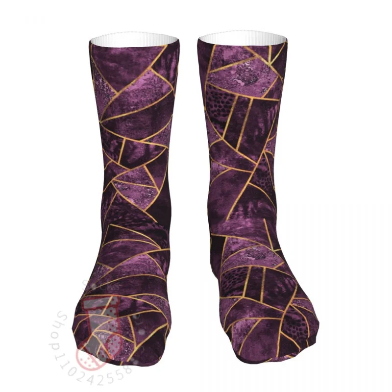 

Harajuku Plum Stone Woman Socks 2022 Men Retro Nodic Geometric Cycling Sock