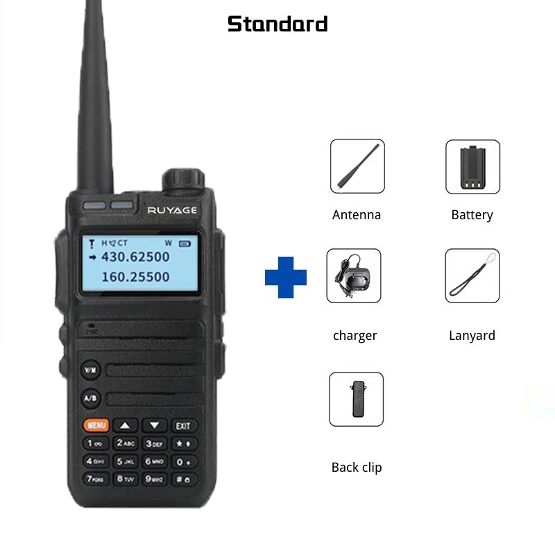 Ruyage UV36 Walkie Talkie Ham Two-way Radio Stations Long Range Walkie-talkies Profesional UHF VHF USB Type C Charger 5W GMRS