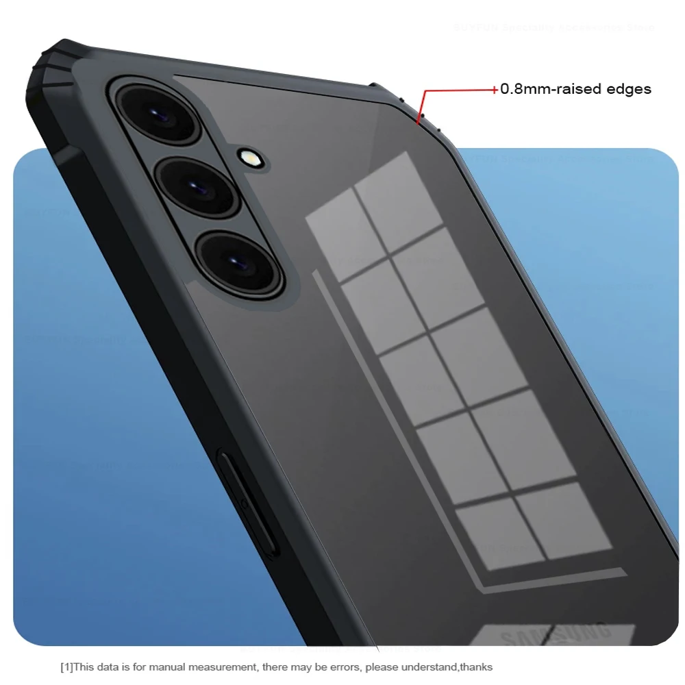 For Samsung Galaxy S24 FE Case Tire Pattern Clear Acrylic Cover Sumsung Smsung S 24FE 5G Camera Protect Shockproof Coques