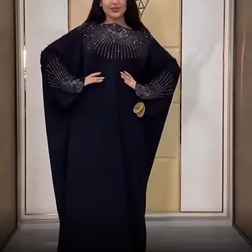 

African Dresses for Women 2022 New Elegant Muslim Fashion Abayas Kaftan Maxi Long Dress Dashiki Plus Size BouBou Robe