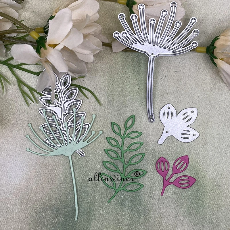 

Three kinds of flowering branches Metal Cutting Dies Stencils Die Cut for DIY Scrapbooking Album Paper Card Embossing
