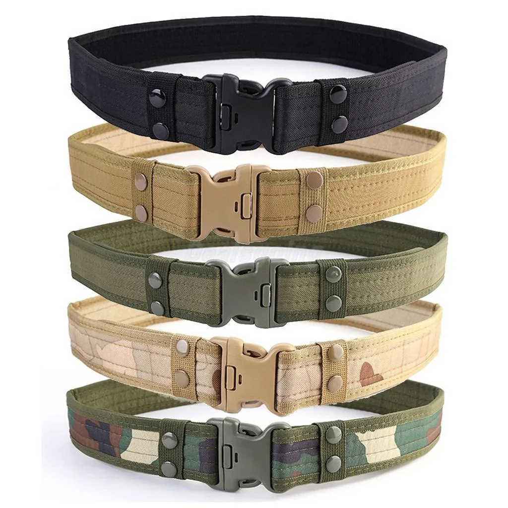 

Outdoor Camouflage Tactical Belt Military Oxford Cloth Belt Mountaineering Belt Wide Plastic Buckle Military Waist Belt WorkBelt