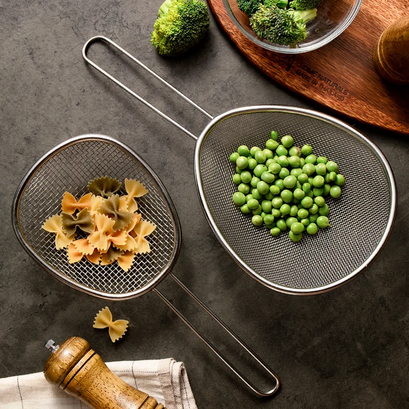 

Kitchen Supplies Stainless Steel Colander Soy Milk Filter Household Scoop Oil Pot Filter Net Oil Drain Artifact Practical
