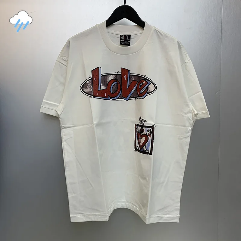 Лучшее качество 100% хлопок большая белая футболка для мужчин и женщин с принтом