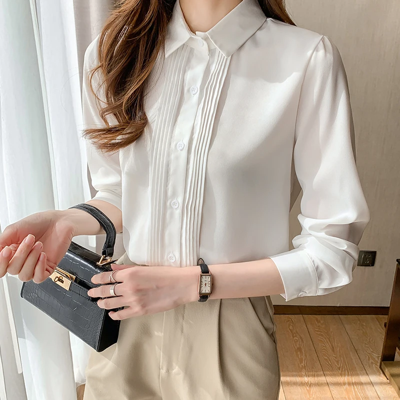 

2022 Spring Summer Women's Blouses New elegant office ladies shirts Long Sleeve Shirts Tops Blusas women tops women shirts