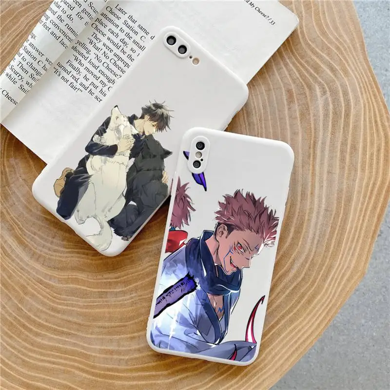 

jujutsu kaisen anime manga Phone Case Candy Color for iPhone 6 7 8 11 12 13 s mini pro X XS XR MAX Plus