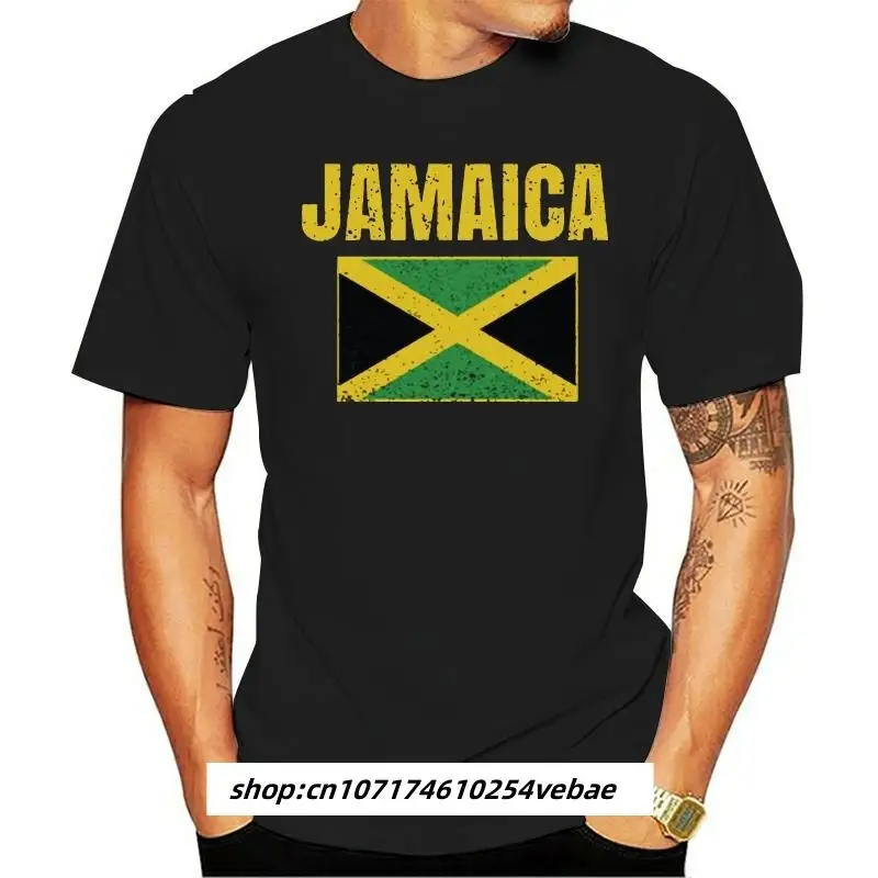 

Gambar Bendera Jamaika PK Jamaika отдача Kaus Pria 100% Katun Pria T Shirt Pakaian Kebugaran