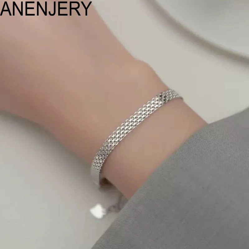 

ANENJERY Multi-Layer Lace Braided Chain Bracelet For Women Men Hot Fashion Simple Daily Jewelry Wholesale pulseras