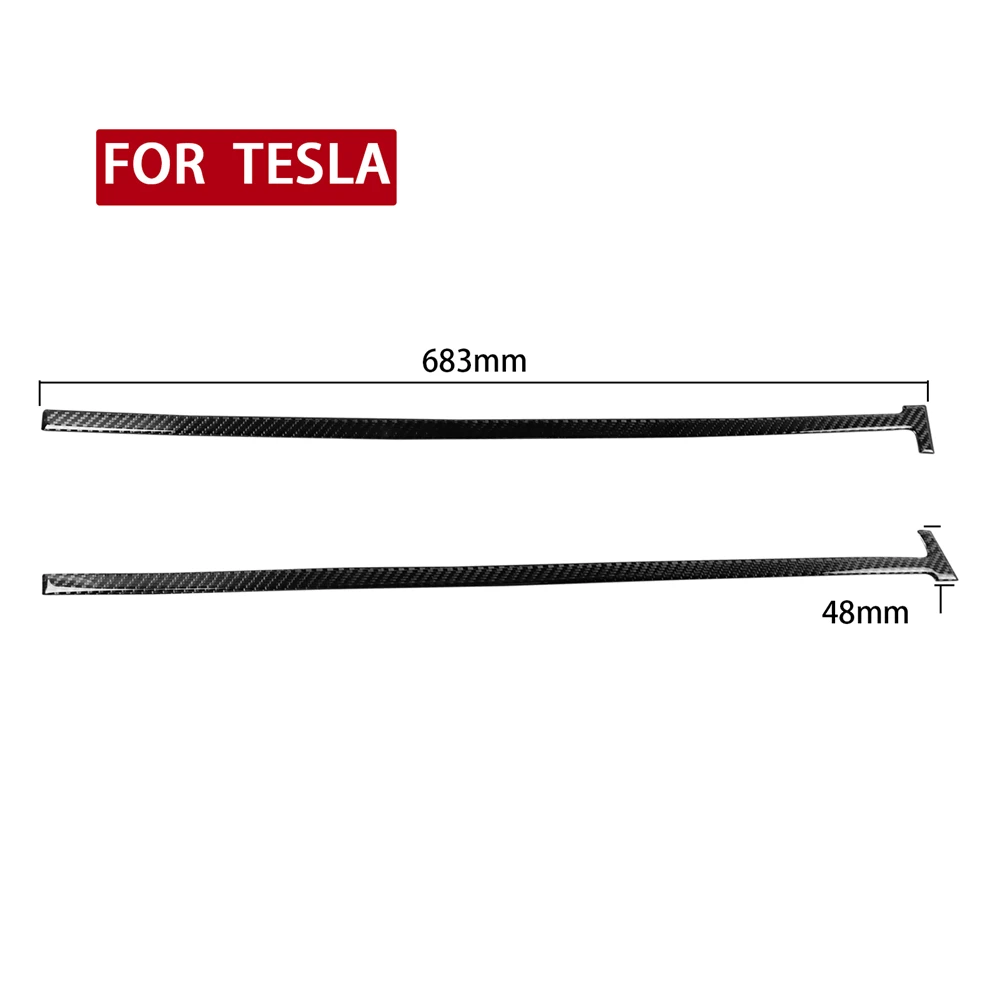 

Наклейка на приборную панель автомобиля Tesla Model Y 2020-2022, модель 3 2017-2022, кованые аксессуары из углеродного волокна для украшения