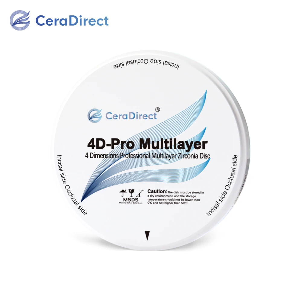 Многослойный цирконий Ceradirect 4D Pro для быстрой спекания 98*14-18 мм — стимуляции