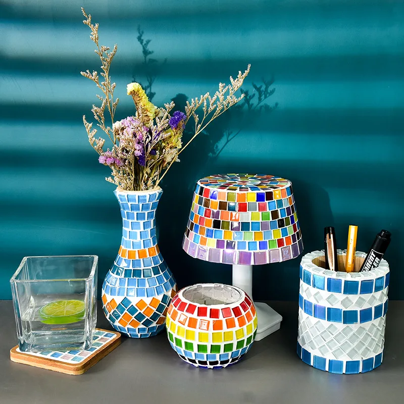 

100g Set Mosaic Crystal Free Stone Children's Creative DIY Handmade Material Production Decoration Picture Landscape Puzzle Gift