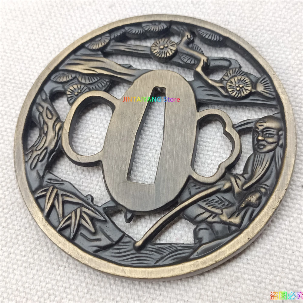 Хорошая защита Tsuba из сплава для японского меча самурая катана нож поручня резная