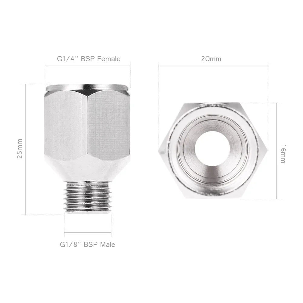 Профессиональный адаптер для воздушного шланга аэрографа G1/8 &quotBSP Male & G1/4" BSP