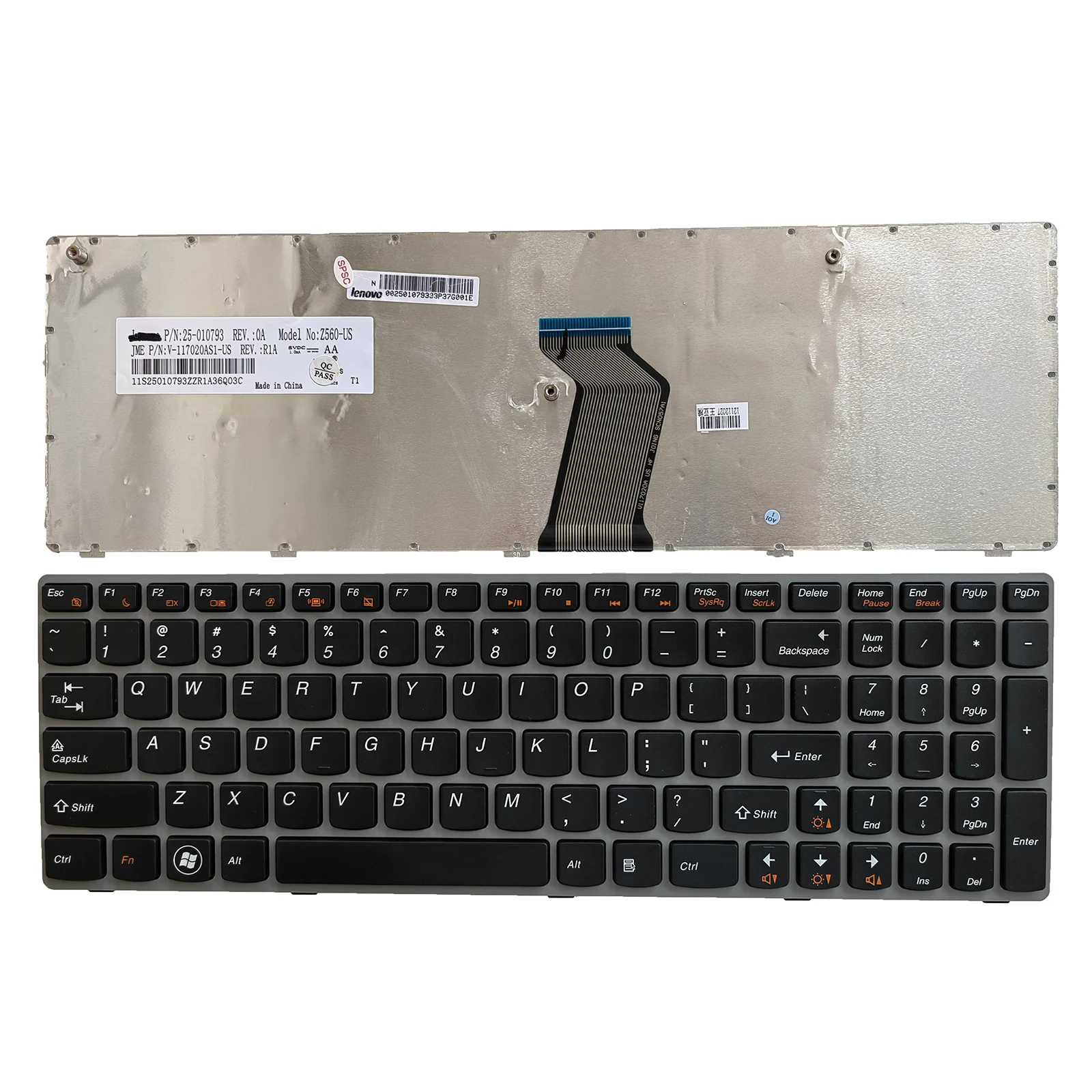 

New for Lenovo Z560 Z565 G570 G575 G780 G770 US Keyboard Gray frame
