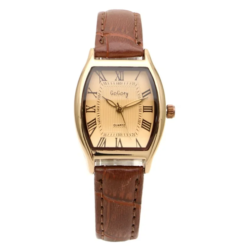 

Retro Brown Women Watches Qualities Small Ladies Wristwatches Vintage Leather Bracelet Watch Waterproof Female Envío Gratis