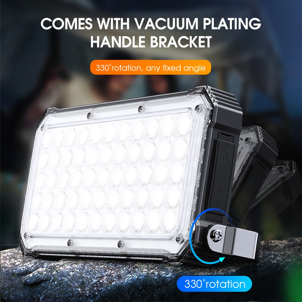 100W Super Bright Wireless Charging Power Bank Function LED Work Light Camping Lamp Waterproof Work Lamp Searchlight Flashlight