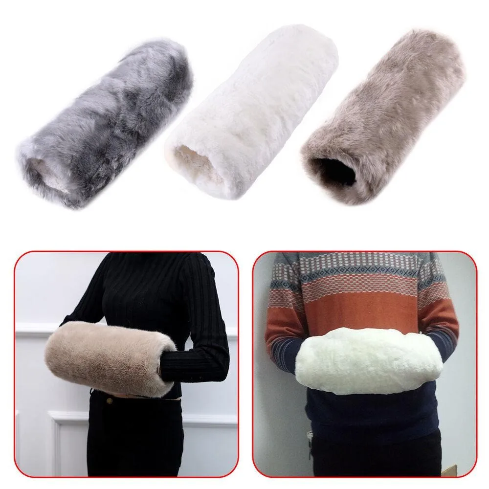 

Fashion Luxurious Hand Warmer Arm Sleeve Mittens Women Men Gloves Warm Fleece Sleeve Winter Gloves Fur Muff Hand Warmer