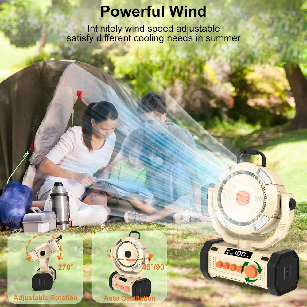 Портативный Беспроводной Вентилятор Для Кемпинга
