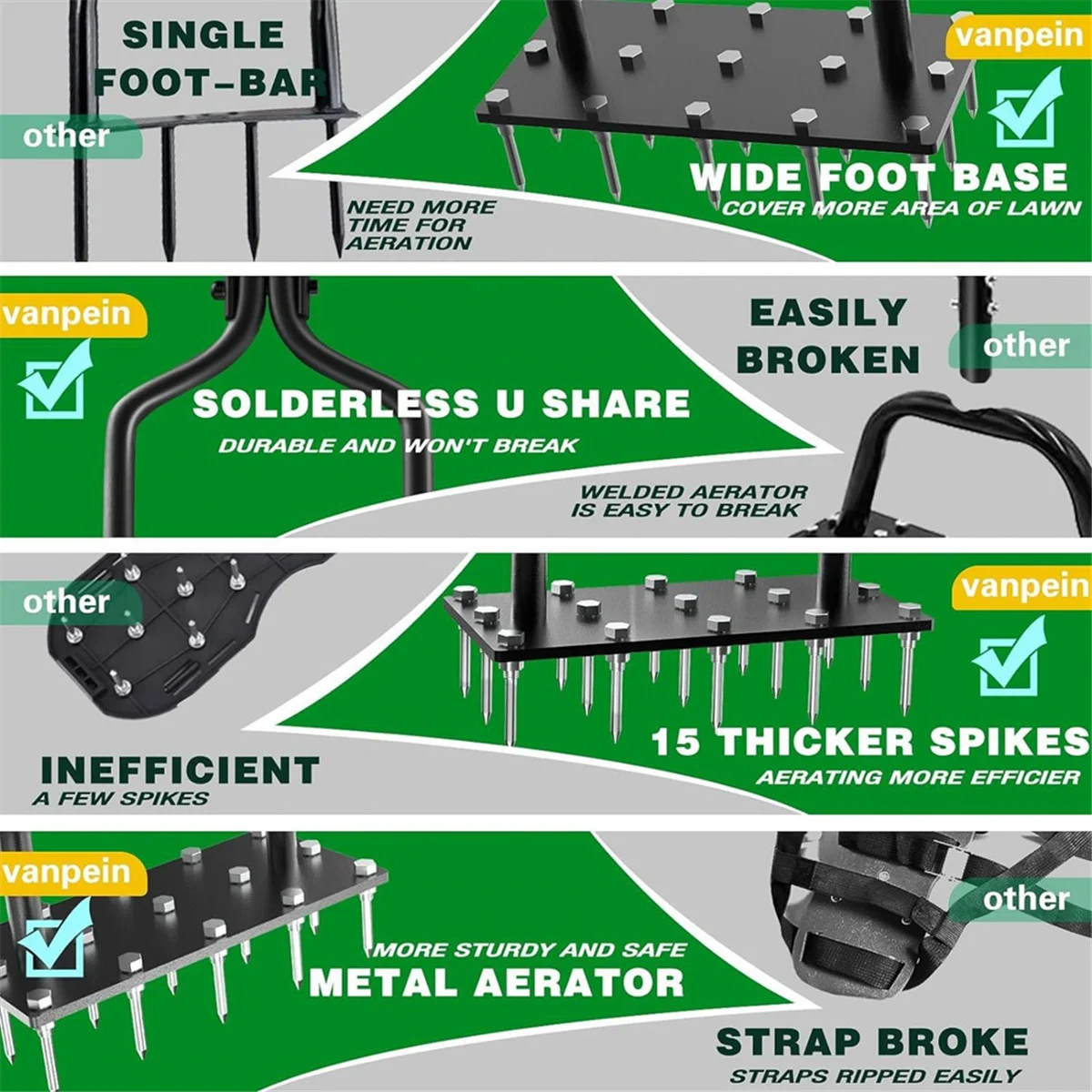 Аэратор для газона ручной инструмент ногтей аэратор сада свободной почвы