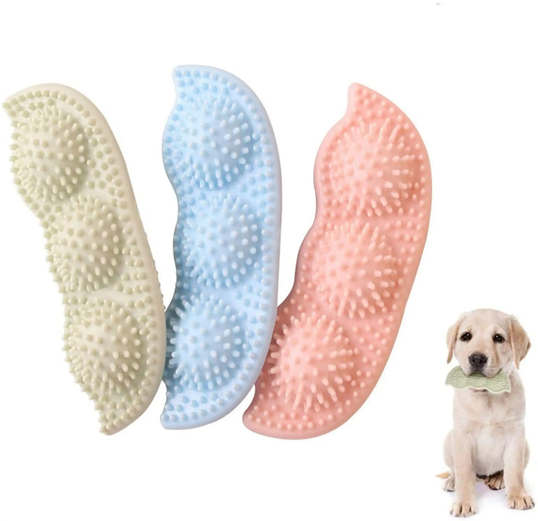 

Dog Chew Toys for Aggressive Chewers Large Breed, Puppy Dental Chew Toy with Teeth Cleaning, Pet Supplies pea shape